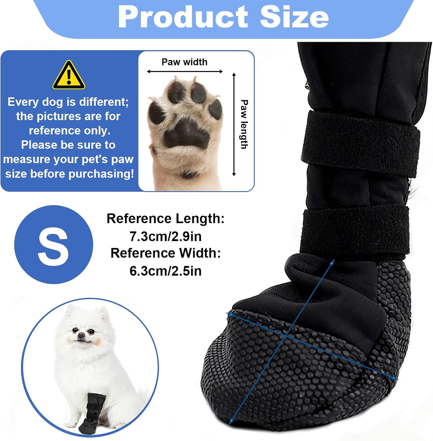 Botas de cura para cães, meias macias antiderrapantes para patas, botinhas de proteção para feridas (P) - 5