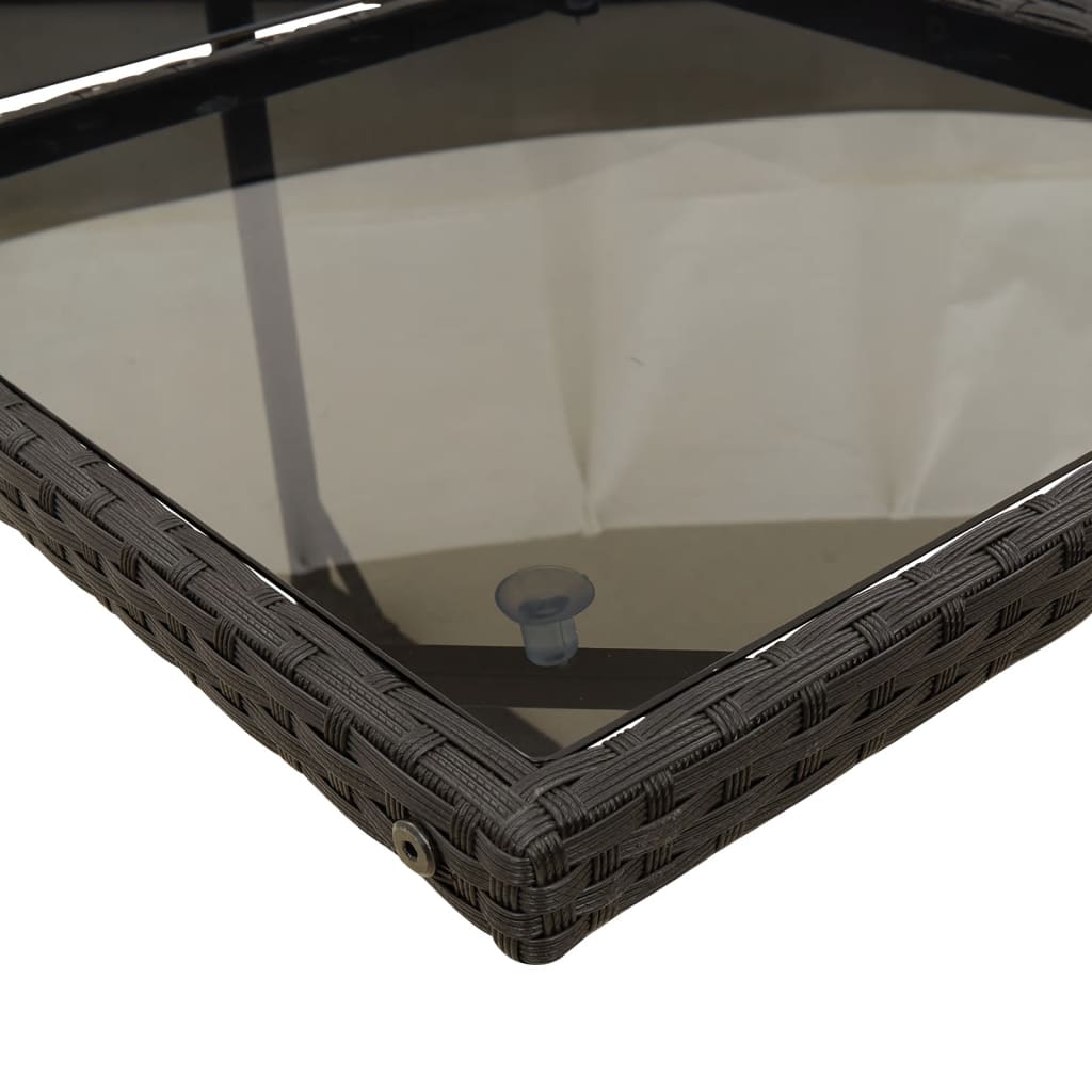 Maison Exclusive - Set de muebles jardín 5 pzas con cojines ratán sintético negro - 5
