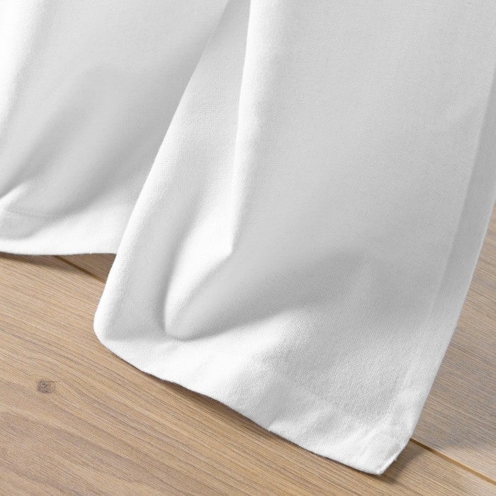 Rideau a oeillets 140 x 240 cm coton/polyester+top imp+pompon flavie Sans - 3