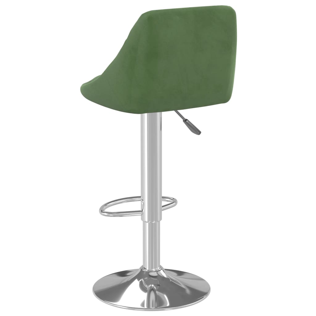 Tabourets de bar lot de 2 vert foncé velours - COMFORTXL - 5