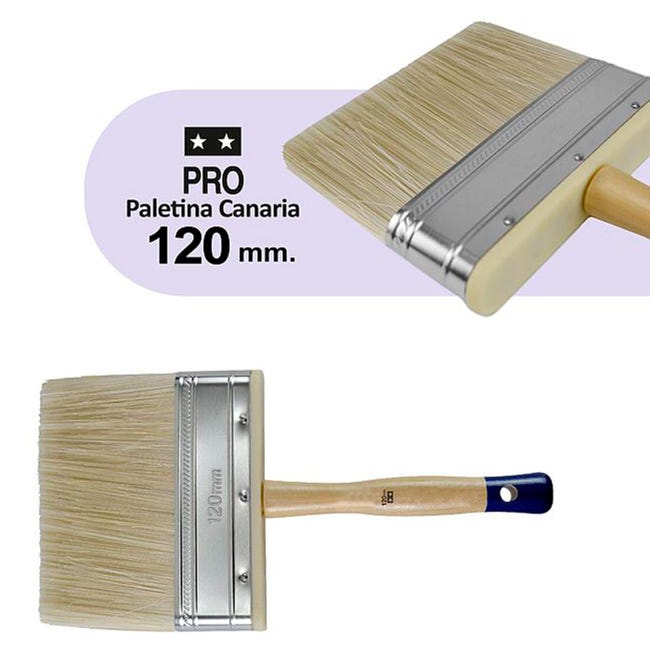 Tradineur Paletina canaria para pintar, brocha plana y ancha