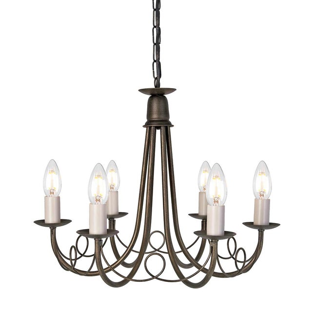 Suspension Minster, noir / or, 6 ampoules