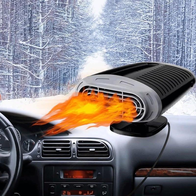 Ogrzewacz samochodowy 12 V, przenośny ogrzewacz samochodowy 150 W z gniazdem zapalniczki, ogrzewacz samochodowy 2 w 1 i wentylator
