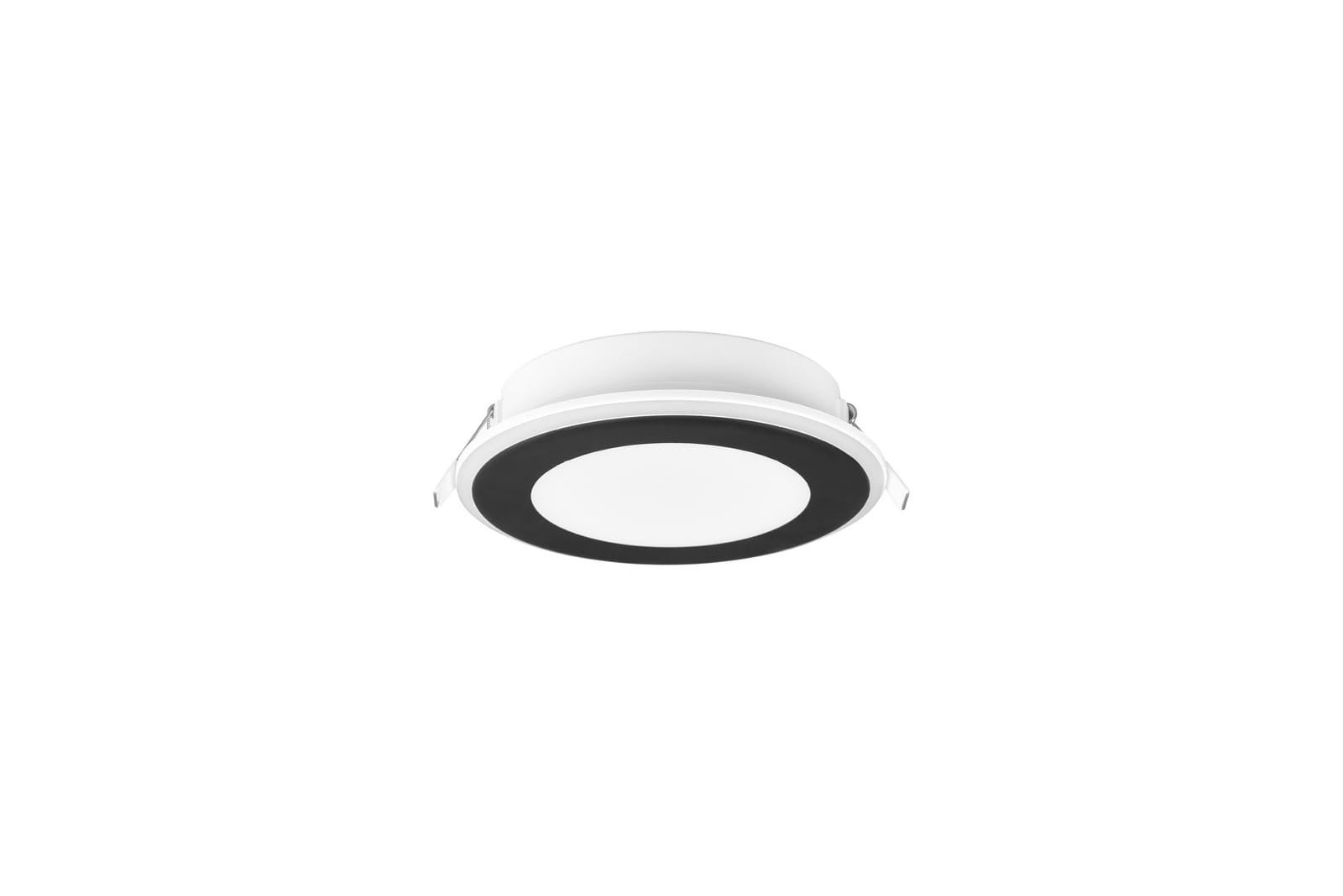 Oprawa stropowa sufitowa wpuszczana Aura czarno-biała LED 10W 3000K 1040 lm wym: 14,8 x 14,8 cm okrągła Trio