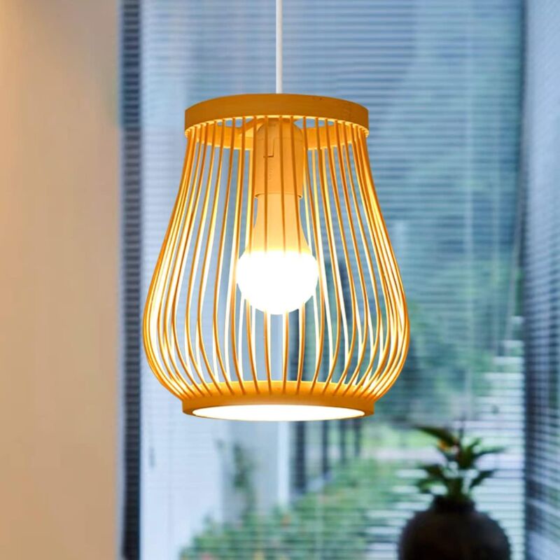 Wazon Bambusowy Tkany Lampa Wisząca Klosz Bambusowy Lampa Sufitowa Żyrandol Lampa Sufitowa Lampa Dekoracyjna Do Restauracji, Salonu, Lady Barowej