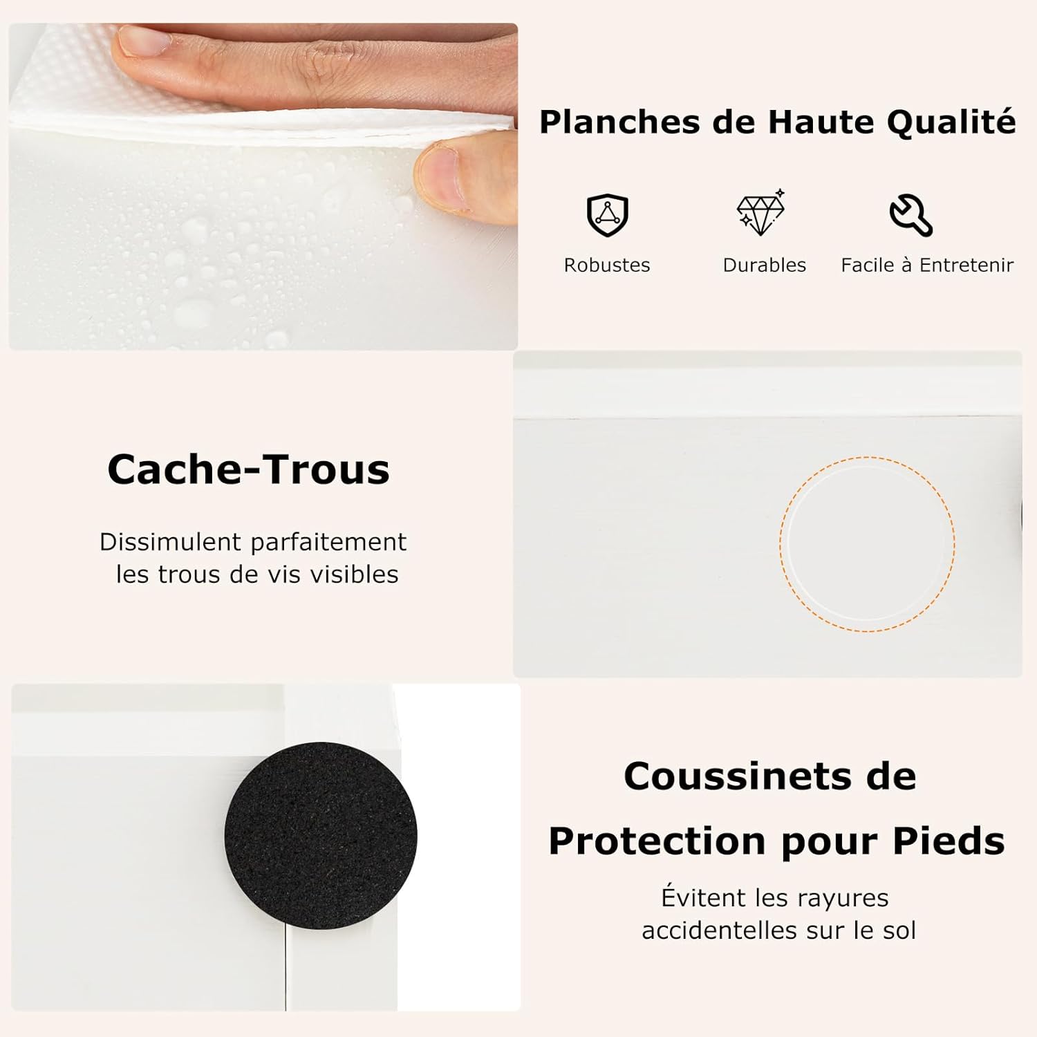 Librerías 160 cm con 12 Cubos, Estanteria Blanca Gran Capacidad con Kit Antivuelco, Estantería de Exhibición de Madera, Mueble Organizador, pa - 9