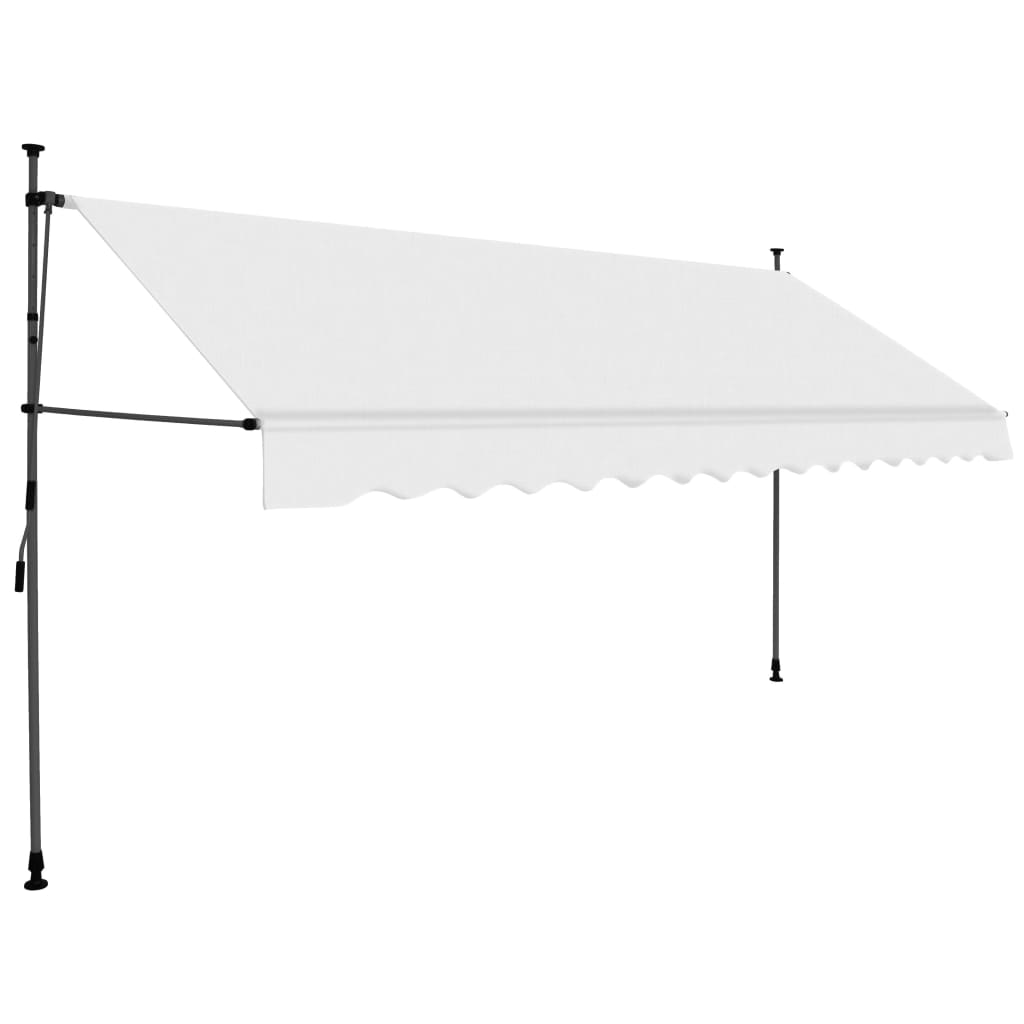 Maison Exclusive - Tenda da Sole Retrattile Manuale con LED 400 cm Crema - 2