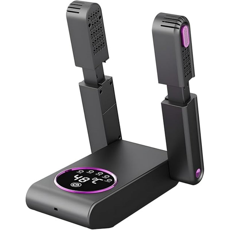 Przenośny, regulowany podgrzewacz do butów z ciepłym powietrzem 360°, 4 timery, składany do zawieszenia i szybkiego suszenia