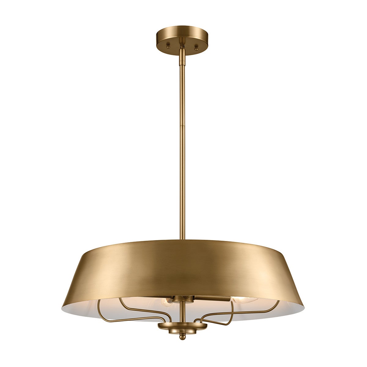 Lampă suspendată Kichler LUELLA, 4xE14 40W, Ø56 cm, alamă periată, reglabilă, IP20, living/hol