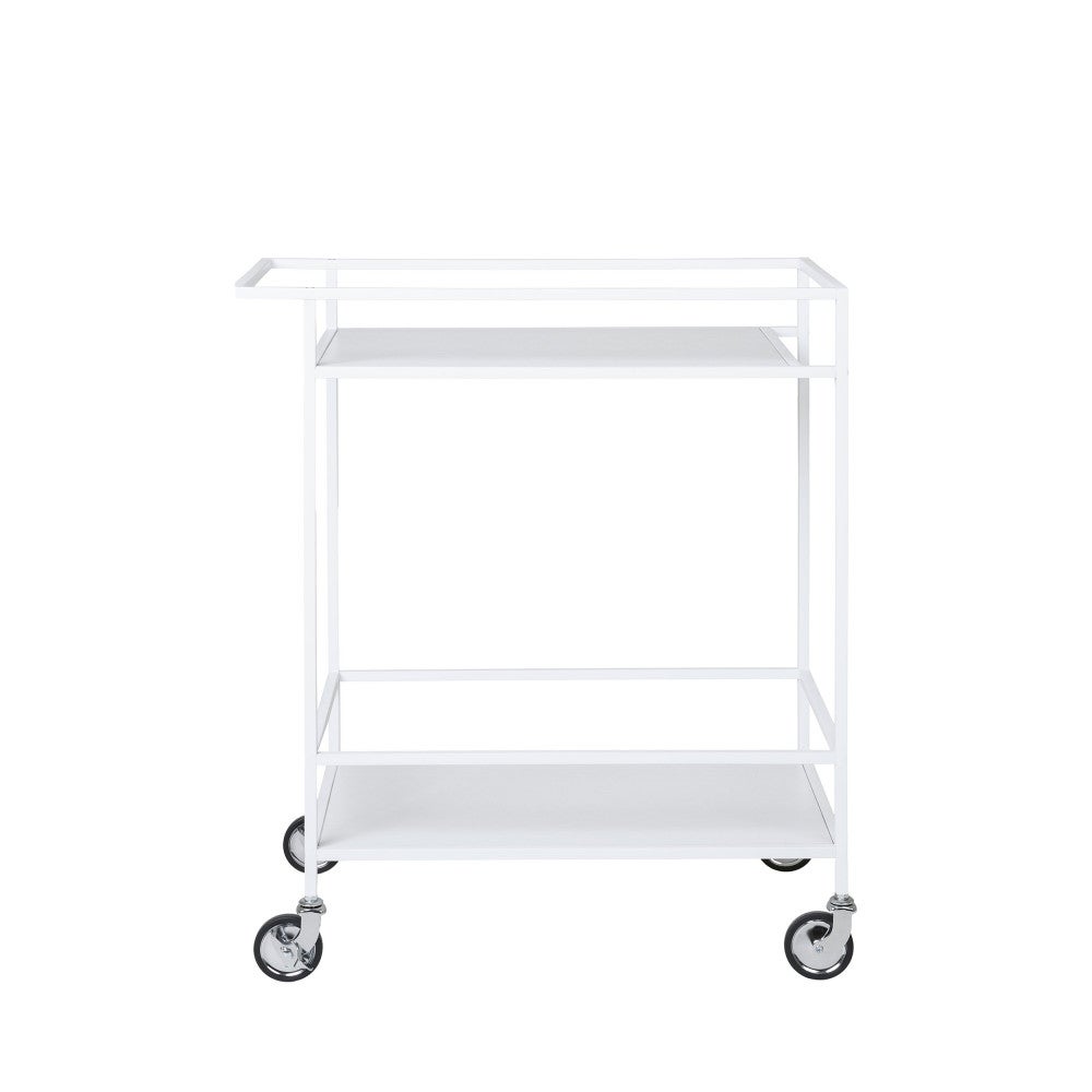 Vita moduł kuchenny na kółkach Wózek barowy 2 półki białe.