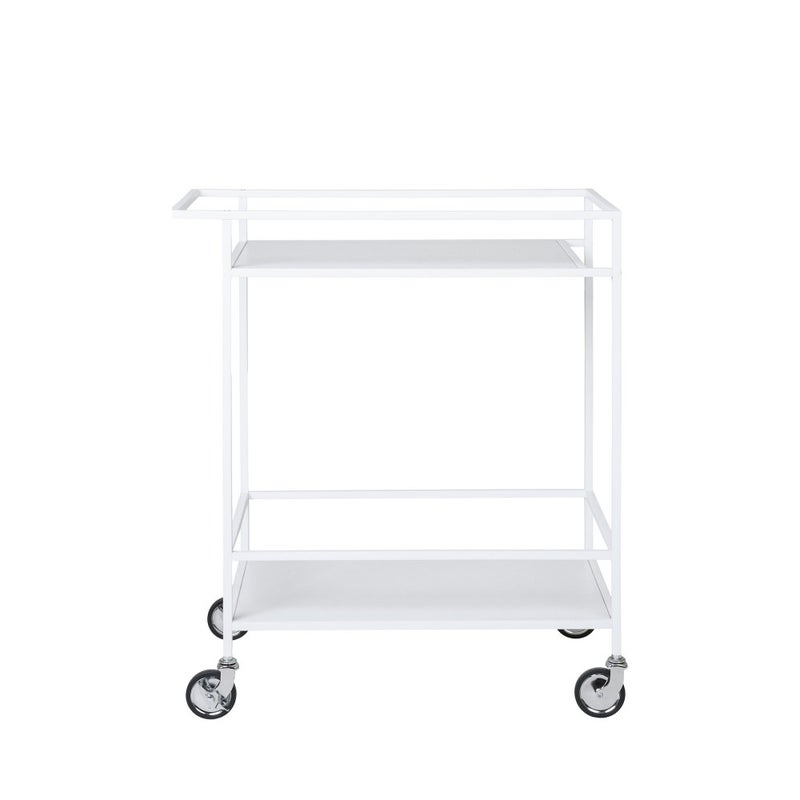 Vita moduł kuchenny na kółkach Wózek barowy 2 półki białe.