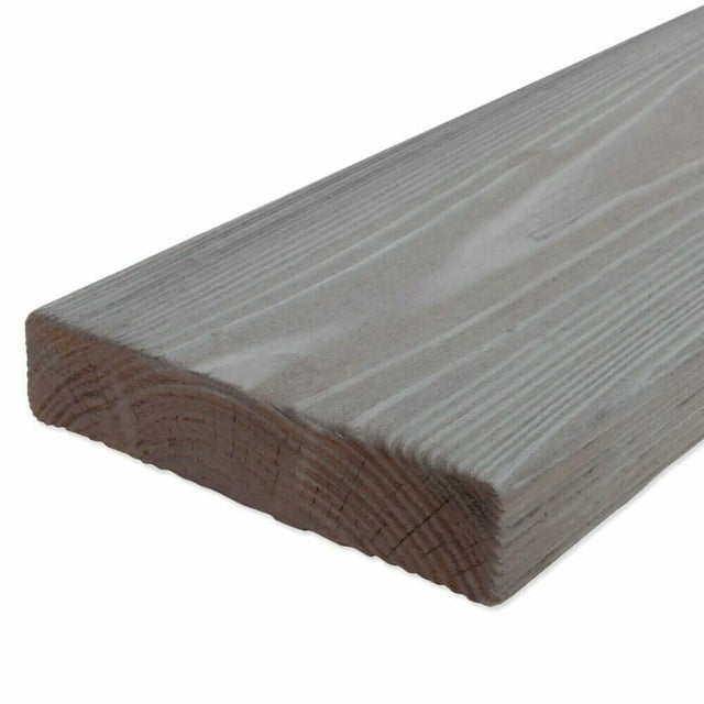 Bois extérieur en mélèze de Sibérie brûlé et carbonisé gris 28x140x2000 mm - 10 m²