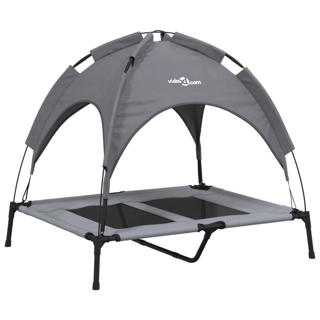 Cama para perros con dosel antracita tela oxford y acero vidaXL - 2