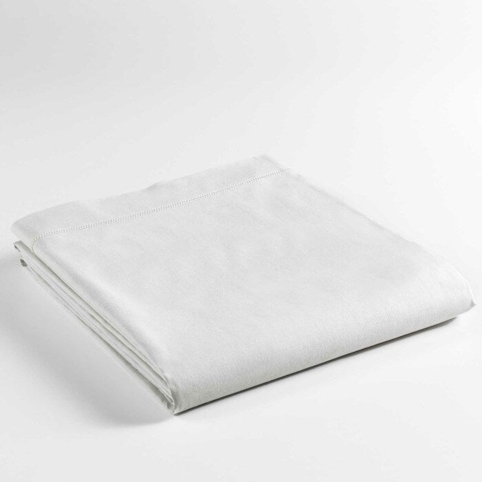 Drap plat 2 pers. 240 x 300 cm coton 57 fils Lina Blanc - 5