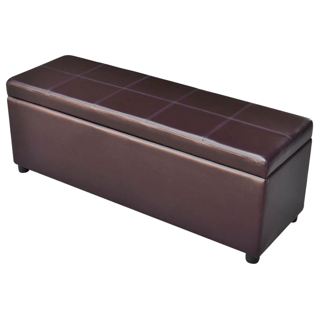 Vidaxl Marrón Banco Largo De Almacenamiento De Madera - Imagen 2