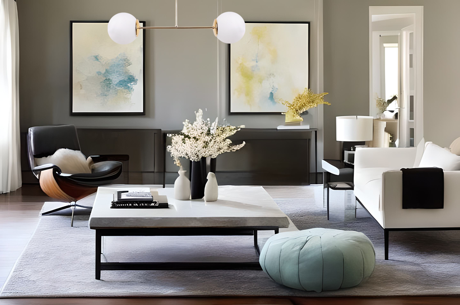 Lampa sufitowa wisząca Siena modern 2xE14 abażur kula złota/biała Light Home LH - 3