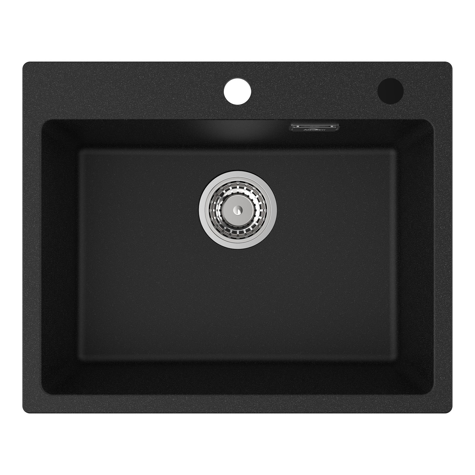 Cecipa max Évier Cuisine en Granit 55*45*20cm, Evier 1 Bac Noir Kit de Vidage, Evier a Encastrer Évier Cuisine Encastré - 3