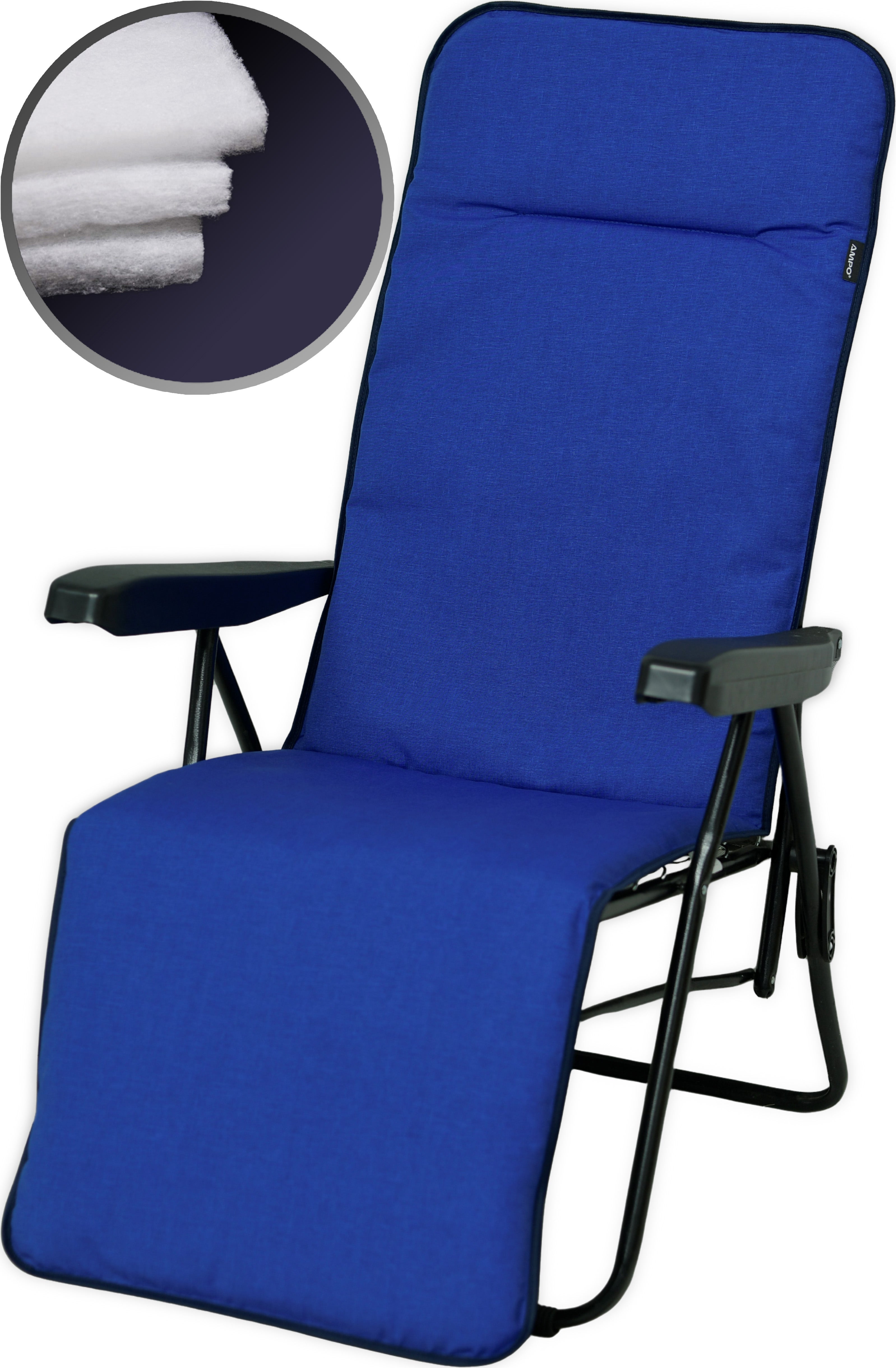 Poduszka na leżak fotel z podnóżkiem AMPO niebieski 1 szt.