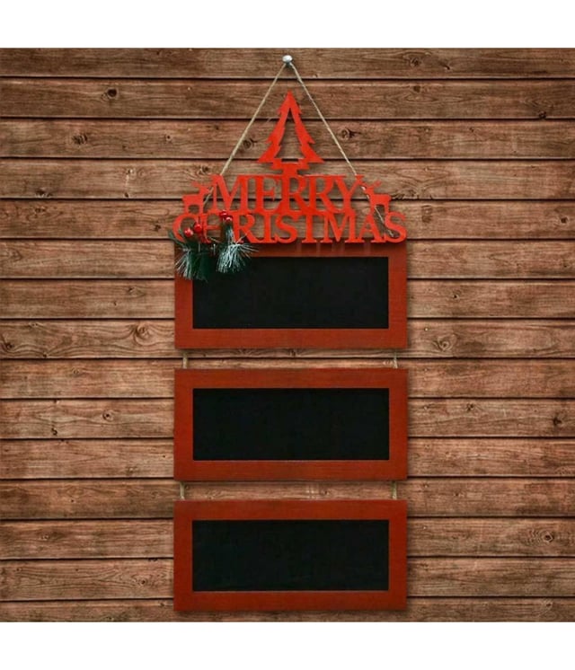 Trade Shop - Lavagne In Legno Con Scritta Merry Christmas 3 Colori 57cm Decorazioni Natalizie -