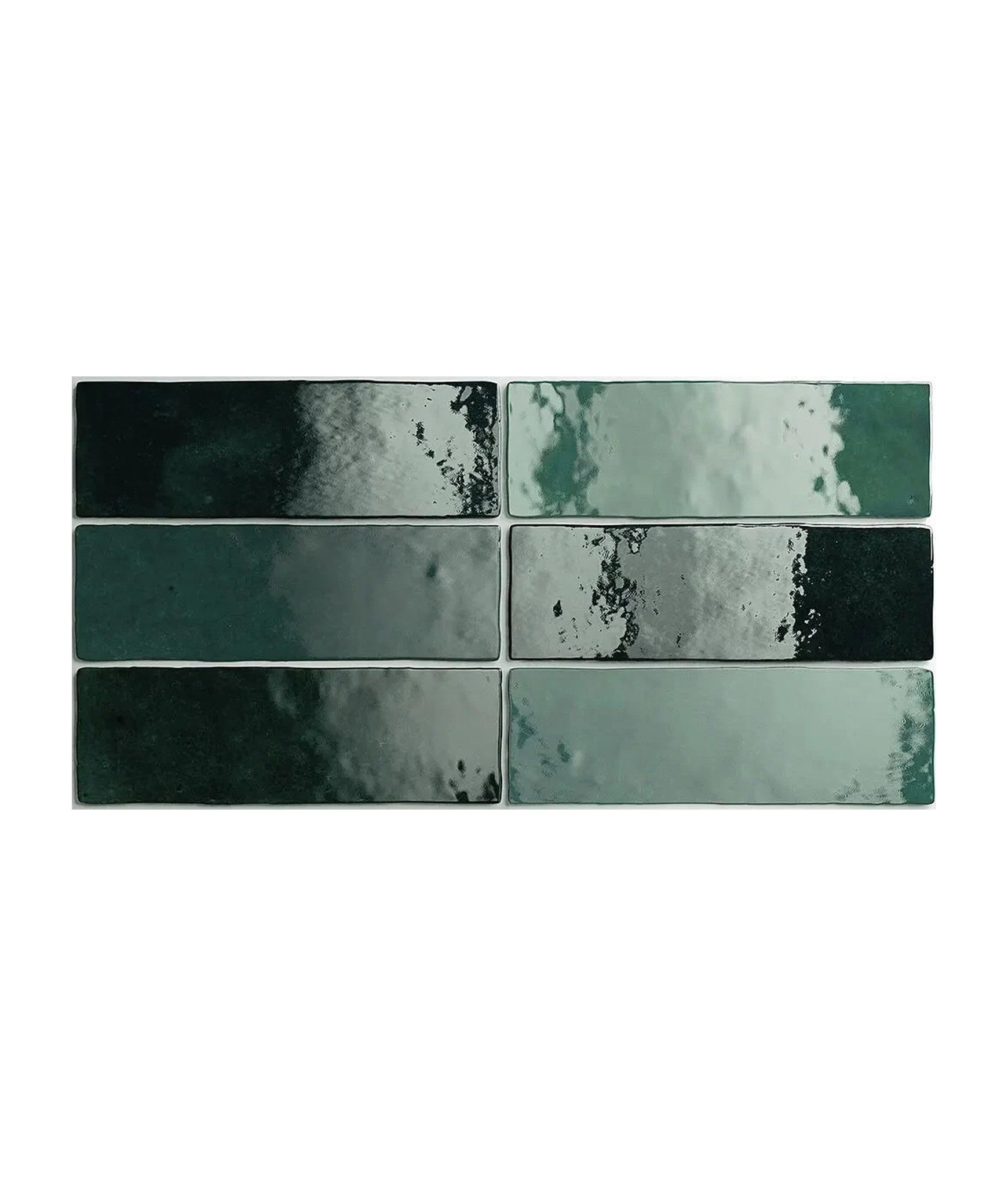Carrelage effet zellige ARTISAN VERT MOUSSE 6.5x20 cm - 24471 | Leroy ...