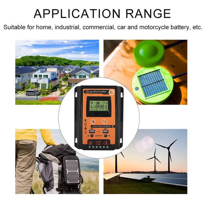Regolatore di carica solare MPPT WiFi bluetooth 12V 24V con display LCD Doppio USB per batteria al lio piombo-acido 100A 60A 40A 30A 13 Regolatore di carica solare MPPT WiFi bluetooth 12V 24V con display LCD Doppio USB per batteria al lio piombo-acido 100A 60A 40A 30A 13