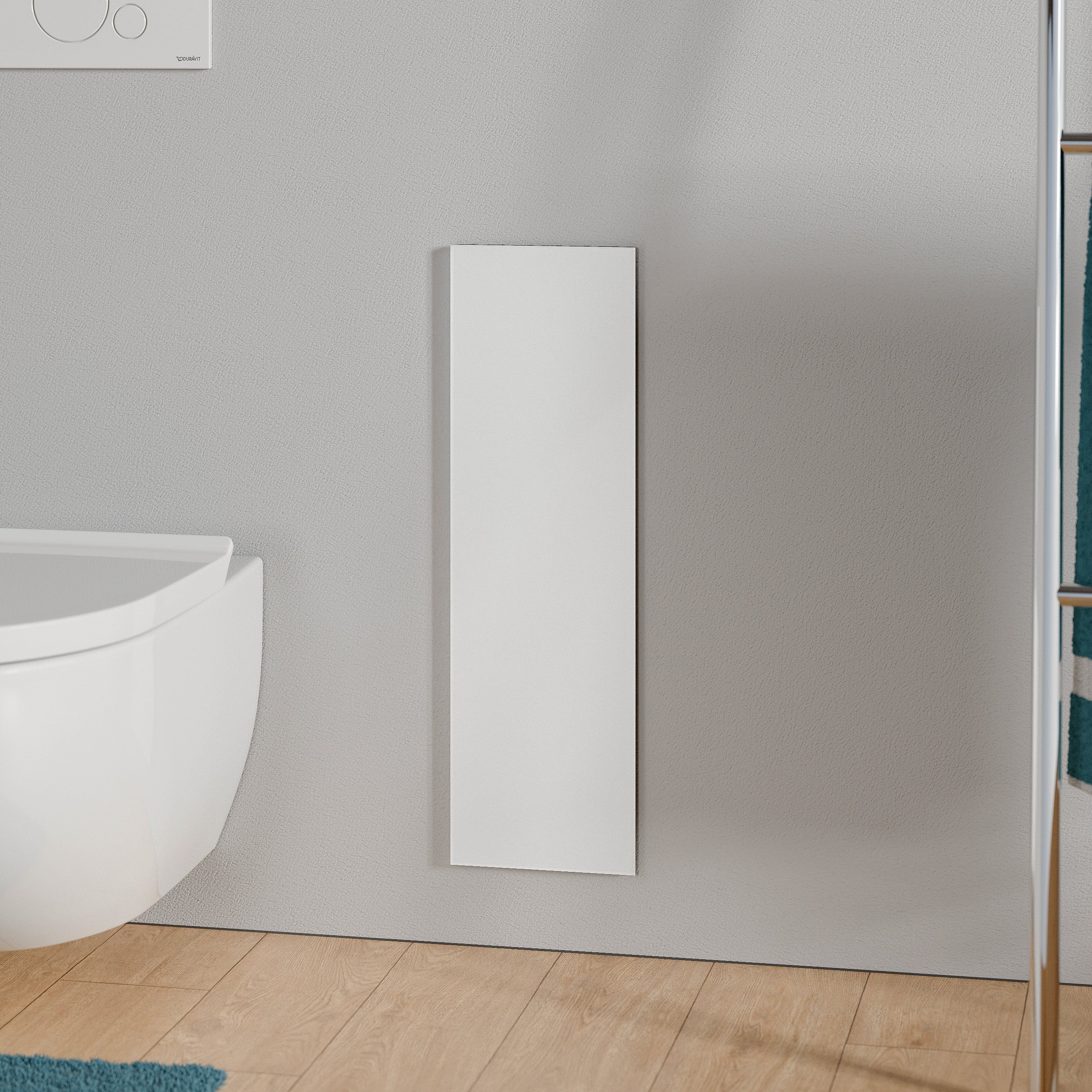 Bernstein Szafka podtynkowa na szczotkę WC i papier biały szklany front - prawa 60cm