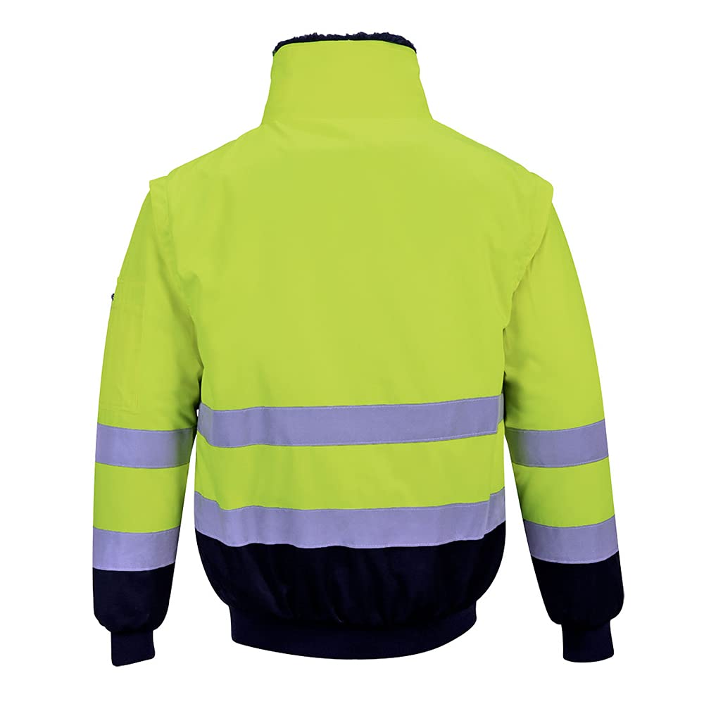 Blouson pilote Portwest 3 en 1 haute visibilité Jaune / Marine 5XL - 8