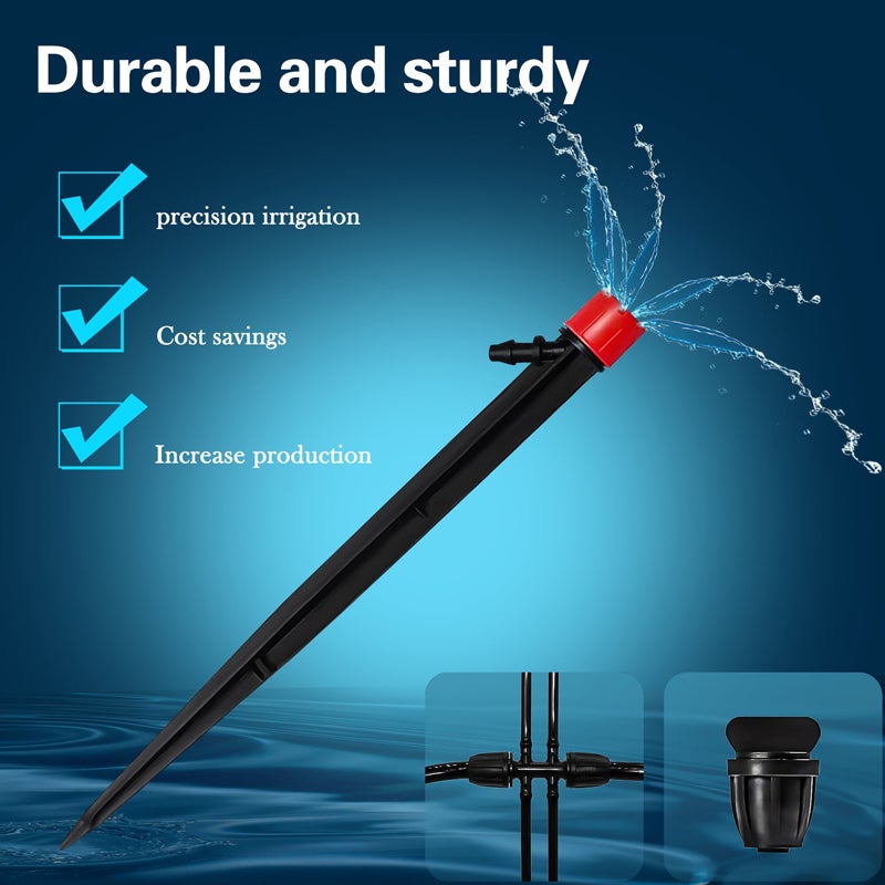 Kit d’Irrigation Goutte à Goutte Automatique avec Sprinkler+Récupérateur Eau Pluie 30L & Pompe 15W - Réservoir Stockage Extérieur pour Jardin Ménager - 5