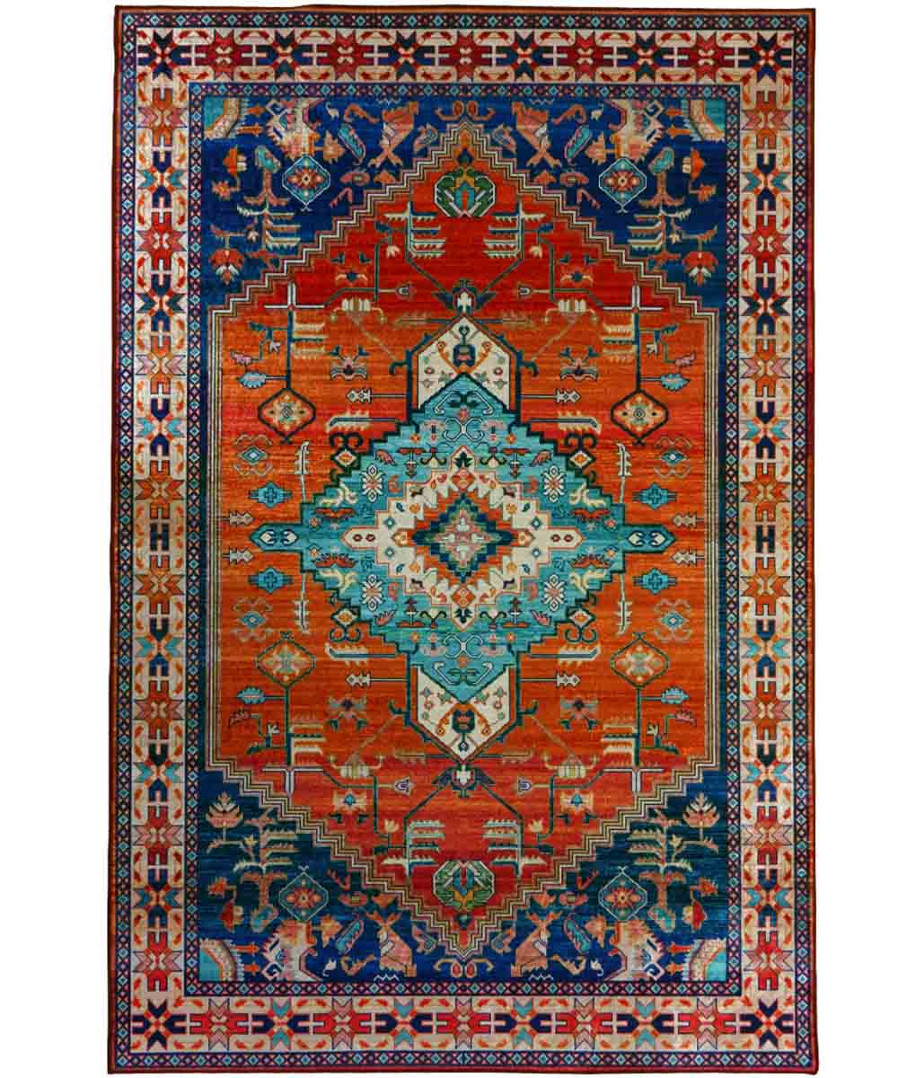 Dywan JEDWABNY 140X200 POMARAŃCZOWY | GalleriaFarah1970