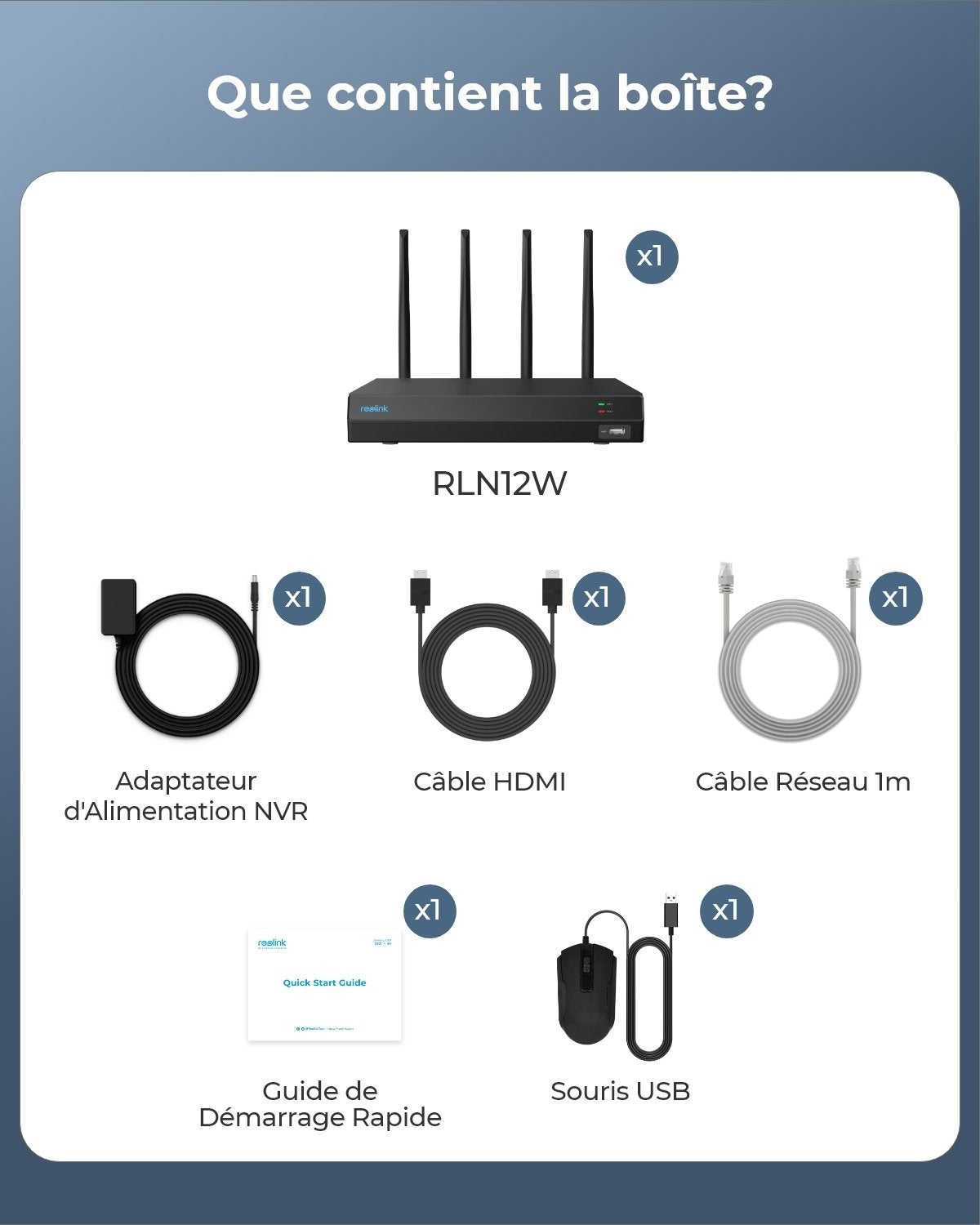 Caméra de surveillance 12CH 2To WiFi NVR filaire, Reolink - 9