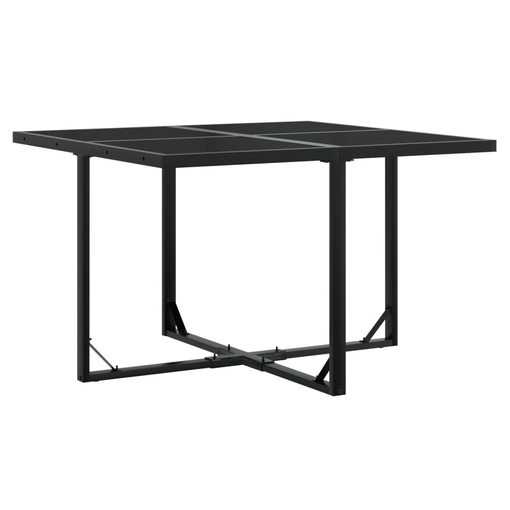 Set de muebles jardín 5 piezas con cojines ratán sintético negro - 3