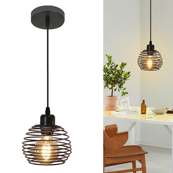 Lampa wisząca Czarny Metal Vintage Retro Kuchnia Przemysłowa Lampa Wisząca do Jadalni Salonu Gabinetu Biura Restauracji Żarówka nie jest dołączona