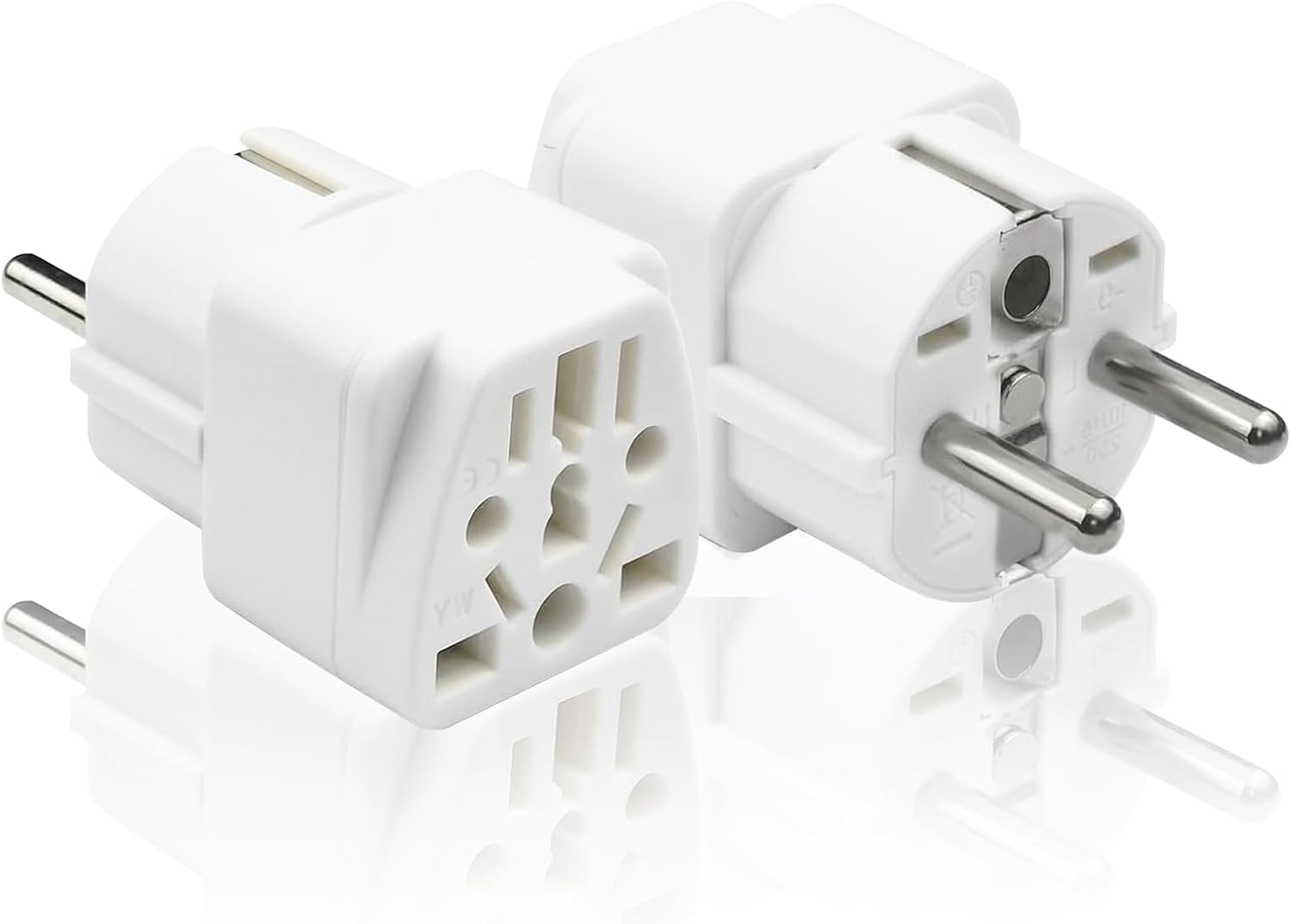 TESSAN Adattatore Presa Inglese con 2 USB, Adattatore Spina Inglese Italiana con 2 Prese IT e 1 Presa Schuko per Gran Bretagna, Irlanda, Gambia, 3250W Spina Tipo G