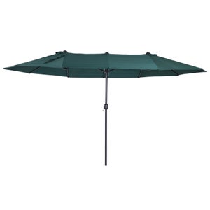 Grand parasol droit de jardin acier polyester
