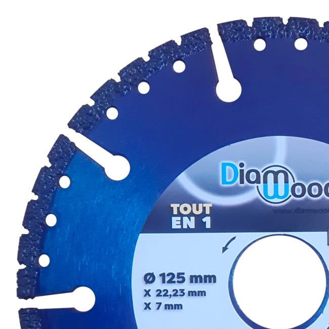 Disque à Tronçonner Diamant KG 125 Mm - Disque Chanfrein BTEC PipeCut Pour Tubes PVC, PP, KG, Plastique Dur