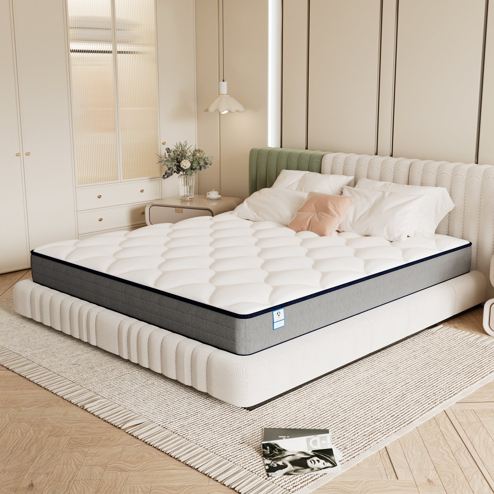 DEWINNER Matelas Ressorts 160x200 Épaisseur 20 cm Confort,Ergonomique 7 Zones Ergonomique - 4