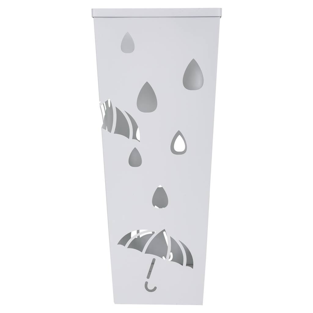 Porte-parapluie en métal blanc 20x20x50h cm - 2