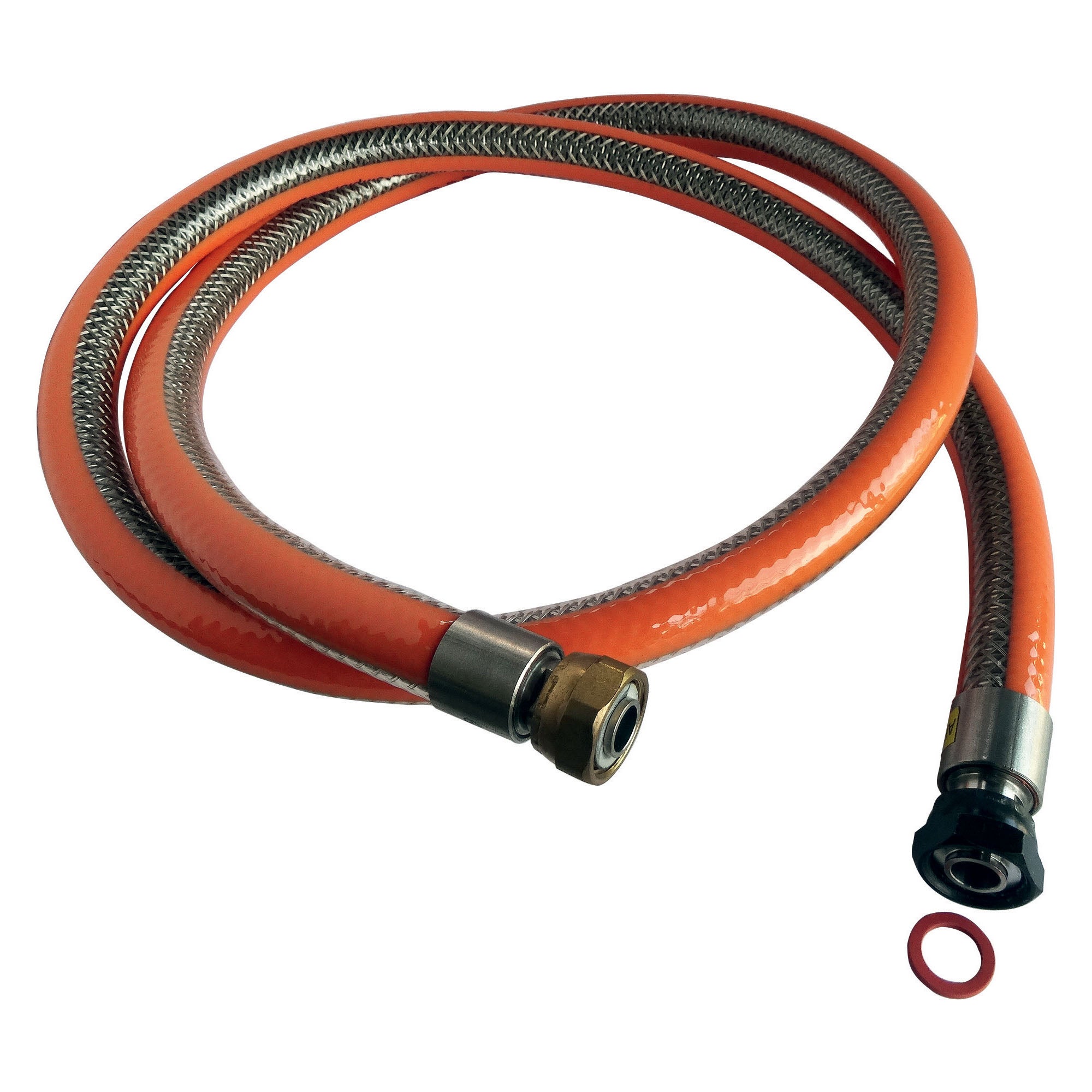 SOMATHERM FOR YOU Flexible Caoutchouc Gaz Butane/Propane 1m - Raccords Écrou Tournant 20/150 Et 15/21 - Durée De Vie 10 Ans