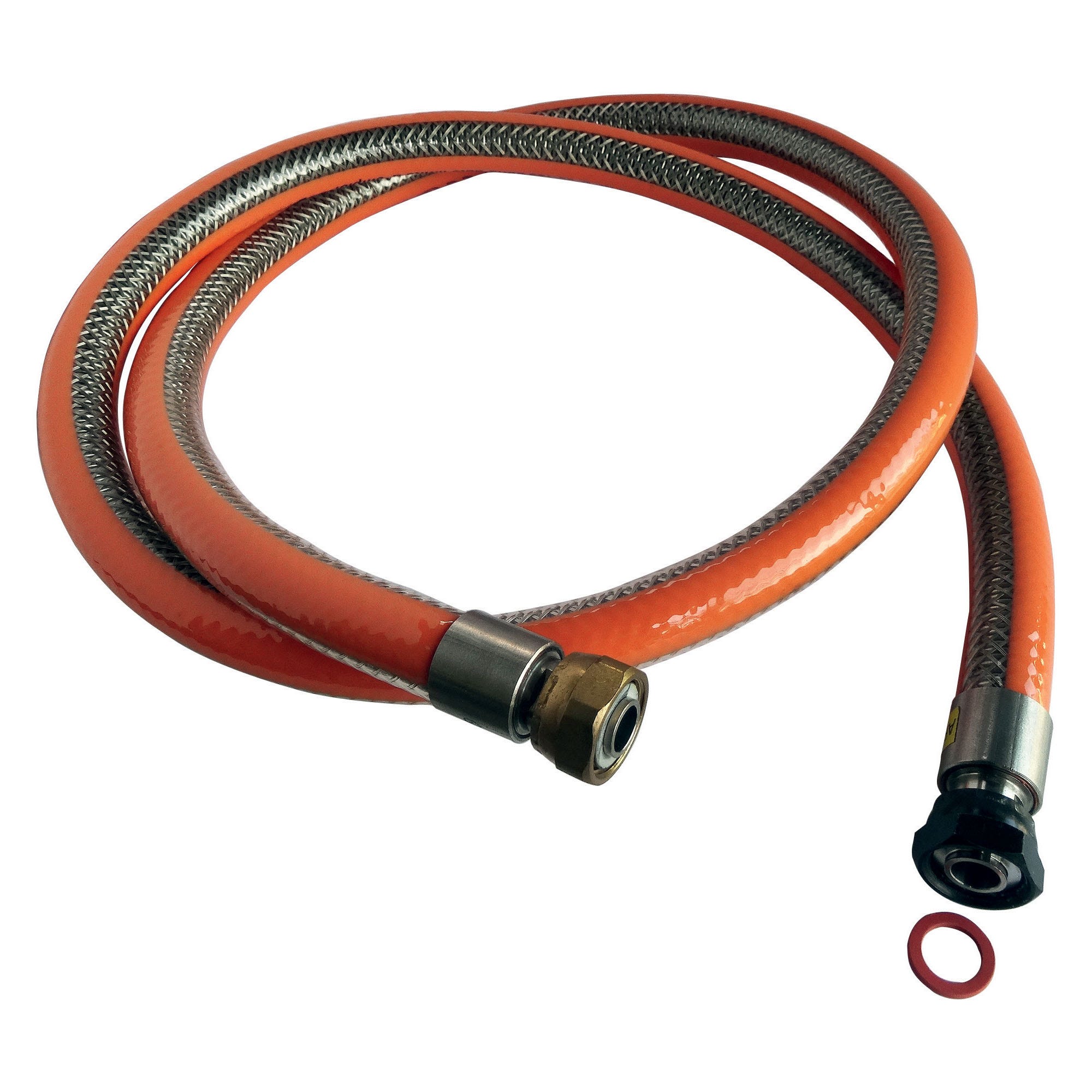 SOMATHERM FOR YOU Flexible Caoutchouc Gaz Butane/Propane 1m - Raccords Écrou Tournant 20/150 Et 15/21 - Durée De Vie 10 Ans