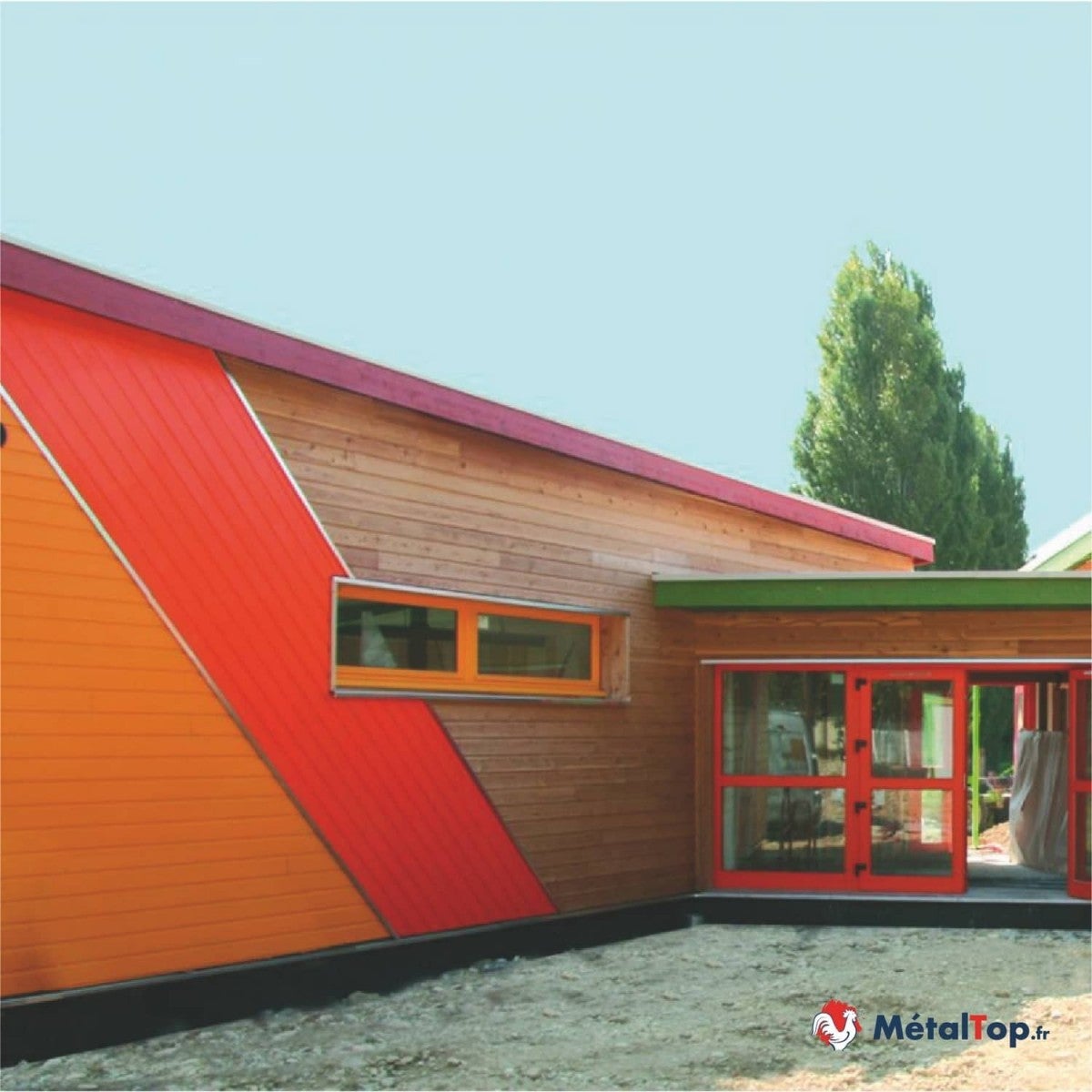 Peinture Bois Exotique - Rouge brun - RAL 3011 - 5 L - Métaltop - 6