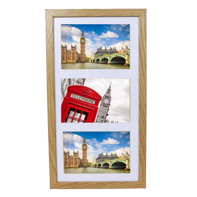 DR35 - Cornice portafoto in legno MDF da 95 x 74 cm (bianco opaco), 35 mm di larghezza, con vetro acrilico antiriflesso antiriflesso, parete posteriore stabile e ganci DR35 - Cornice portafoto in legno MDF da 95 x 74 cm (bianco opaco), 35 mm di larghezza, con vetro acrilico antiriflesso antiriflesso, parete posteriore stabile e ganci