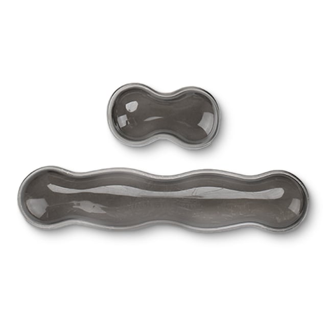 Poggiapolsi ergonomico a forma di onda in cristallo trasparente per mouse pad Black