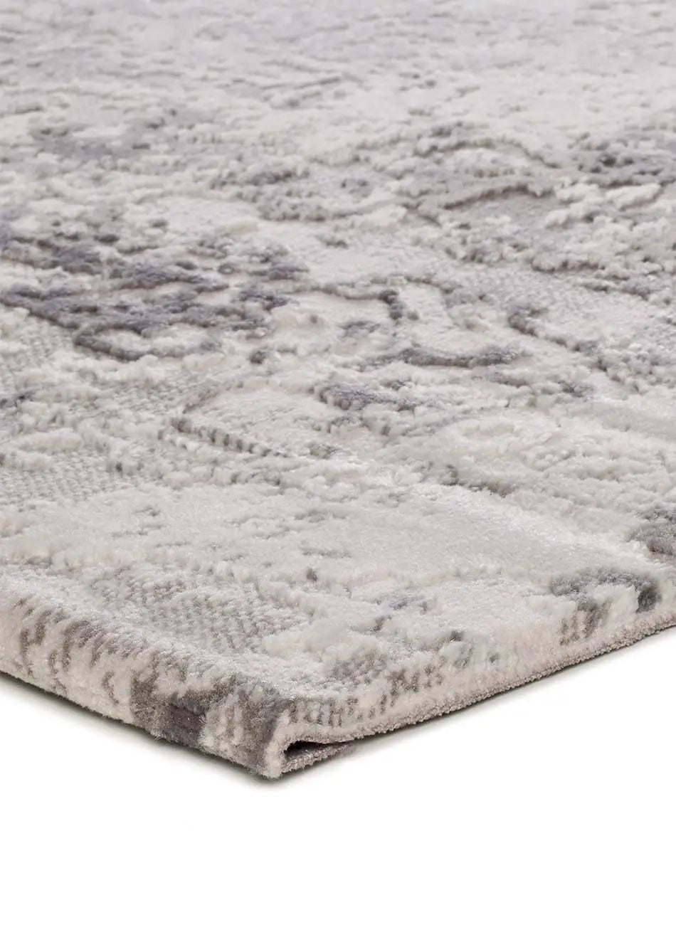Tapis intérieur gris rectangulaire l.77 x L.150 cm ORIS abstrait avec relief - ATTICGO - 3