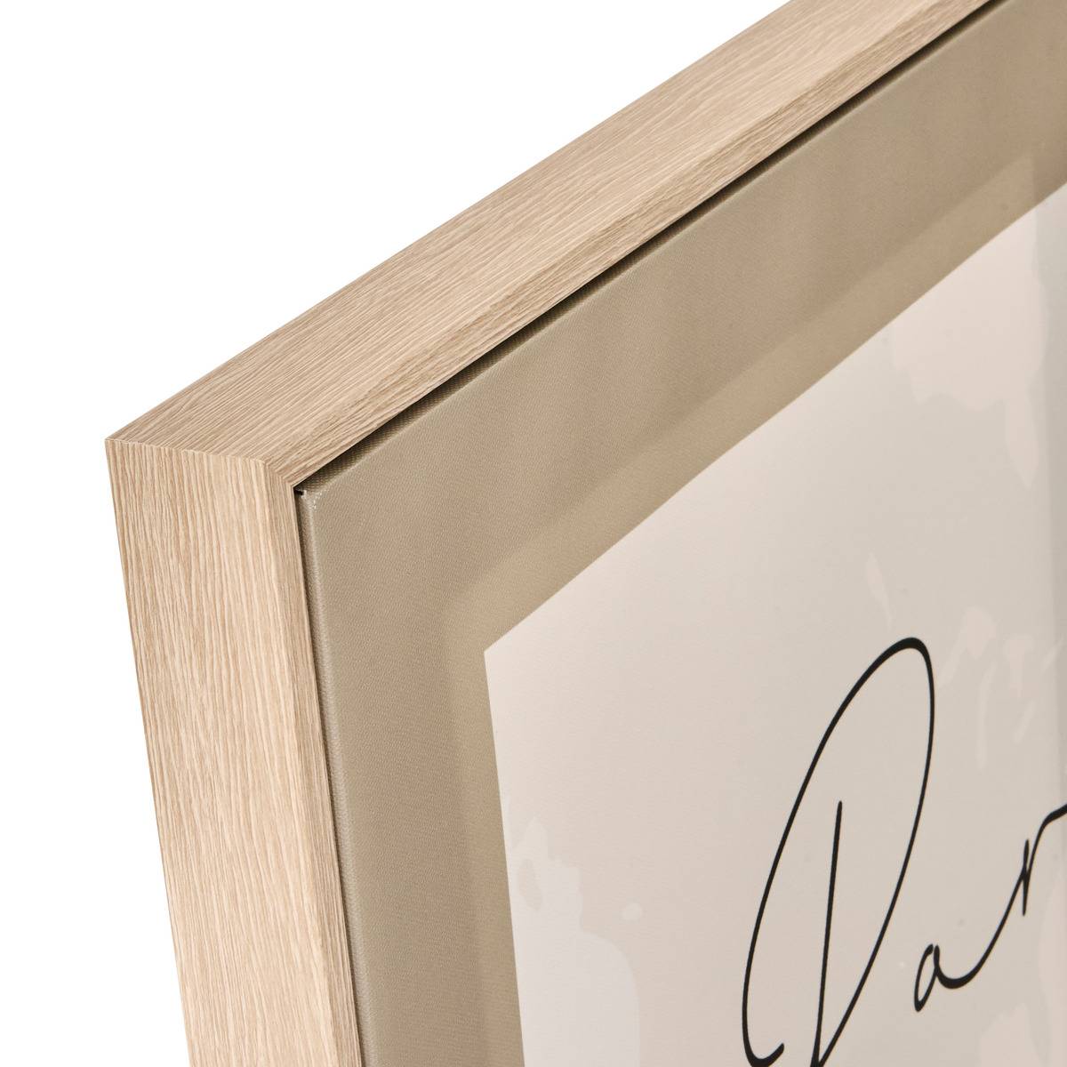 Toile Imprimée Encadrée Marlow Noir Et Blanc 116x58cm Paris - Atmosphera Créateur d'intérieur - 4