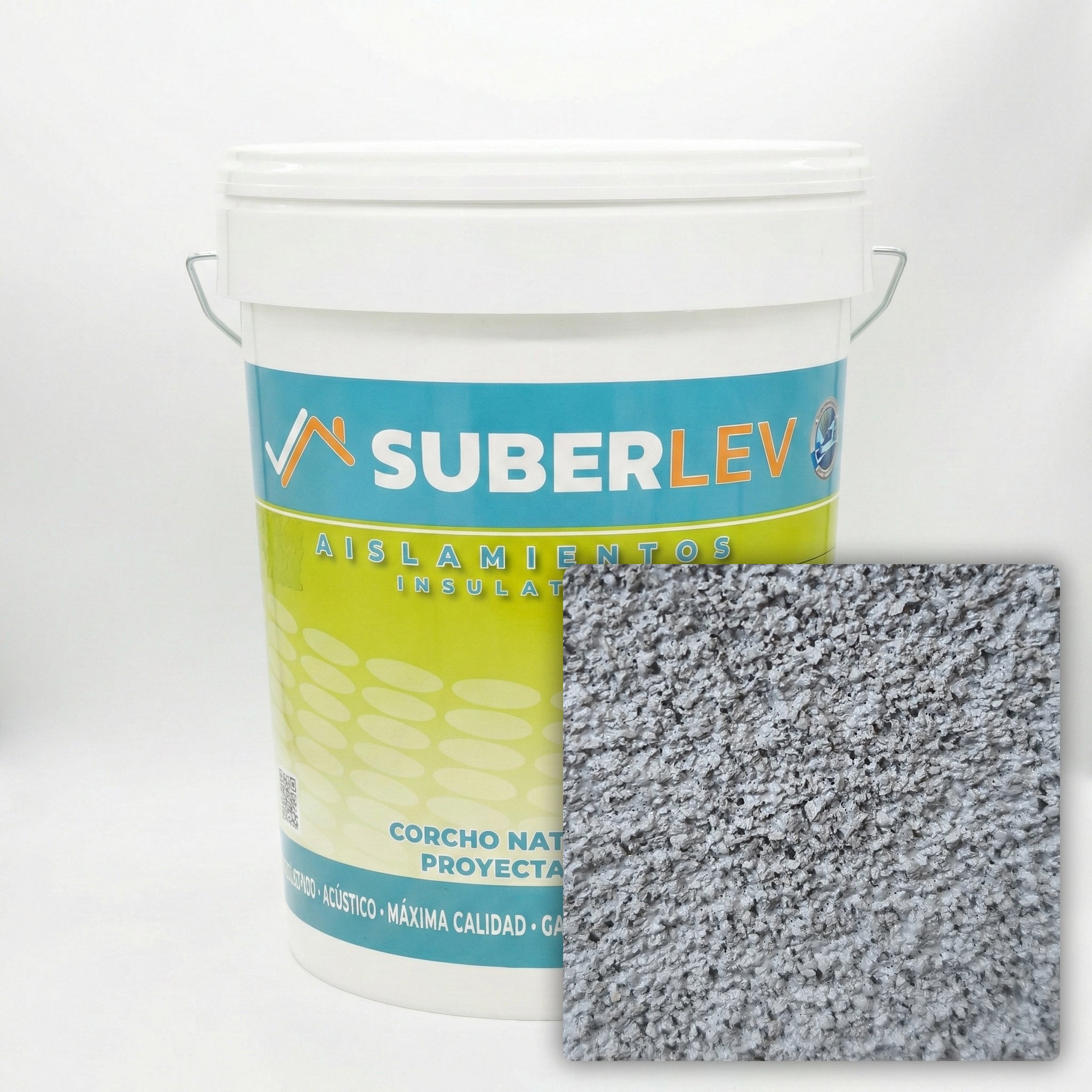 Corcho proyectado cubiertas y fachadas suberlev aislamiento natural térmico acústico e impermeabilización 12kg cp-10 (15 años garantía)