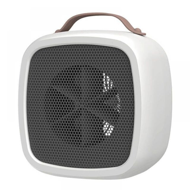 Petit radiateur de bureau - Petit radiateur solaire portable - Radiateur anti-brûlure enfichable - 1er niveau - (Blanc)