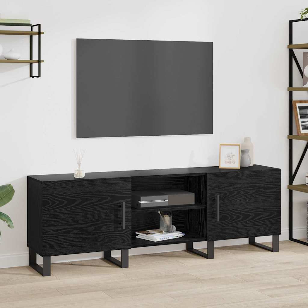 Szafka pod telewizor Czarny Dąb 150 x 30 x 50 cm vidaXL