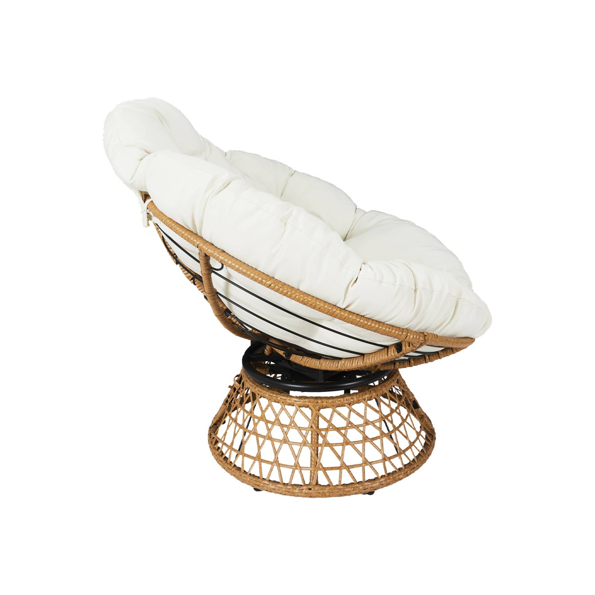 Fauteuil papasan polyrotin rotatif. loveuse outdoor/indoor Ø96cm TAHITI - 5