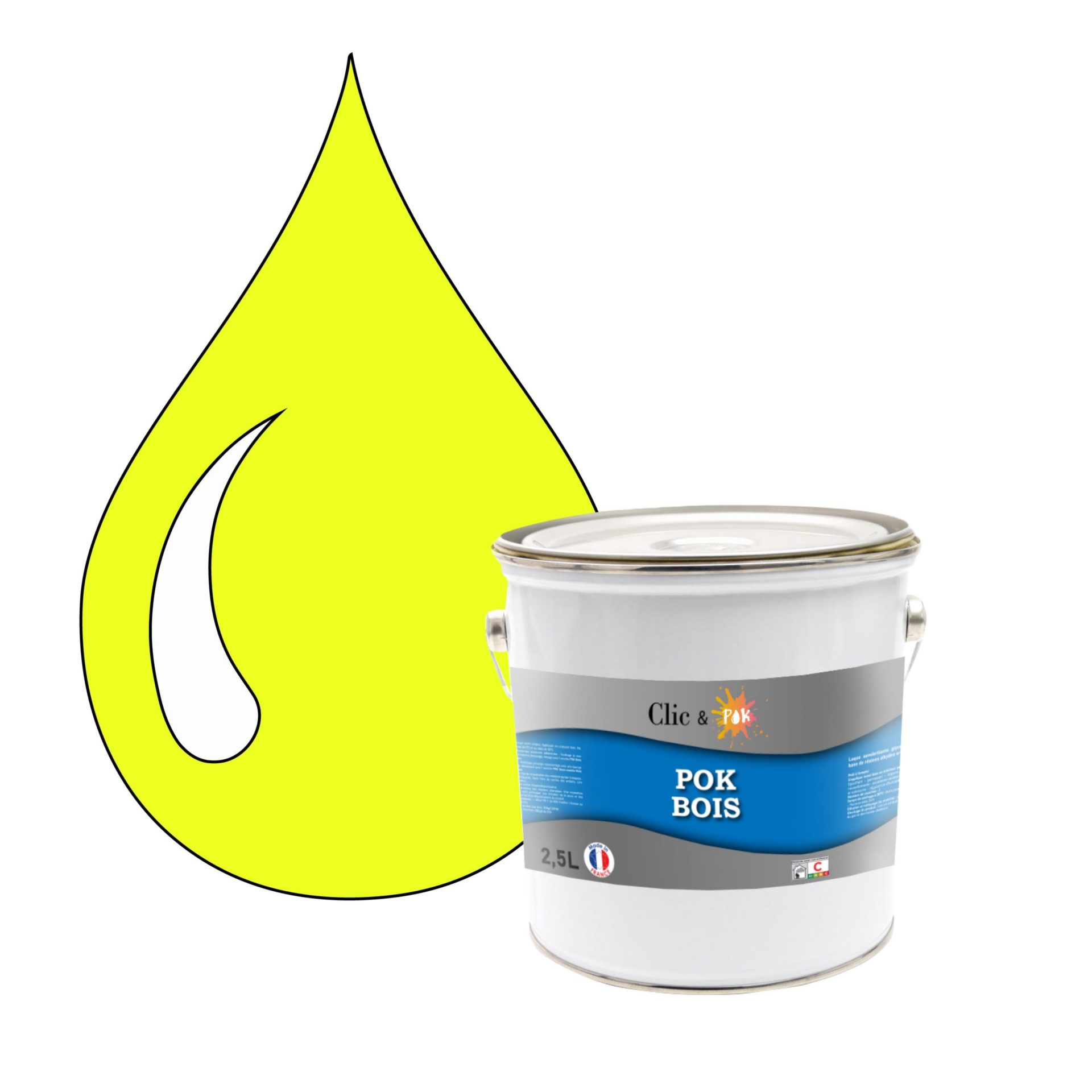 Peinture Polyester Fello RAL 1016 Jaune Soufre - 5kg Brillant - Neuf
