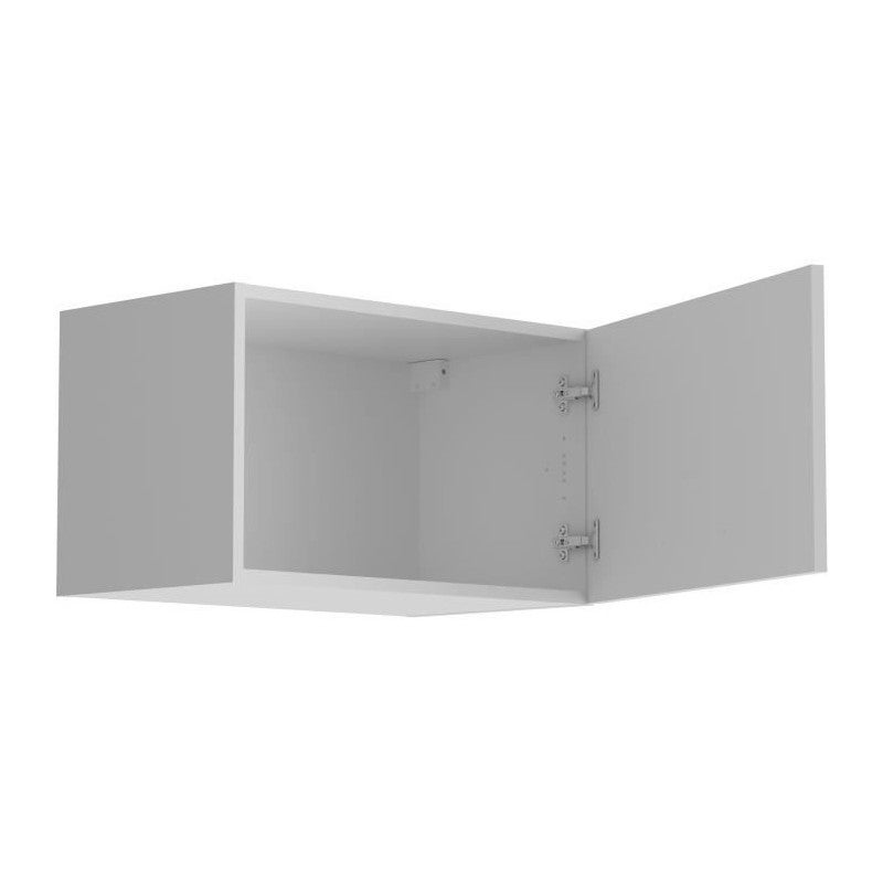 OSLO Meuble haut court 1 porte - Blanc - L 60 x P 36 x H 35 cm - 2